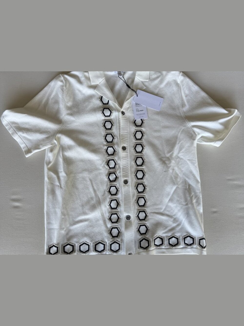NWT Reiss Cardigan Cream Textured Knit Size XL